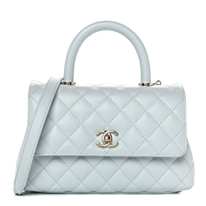 CHANEL CAVIAR QUILTED COCO HANDLE MINI FLAP BAG