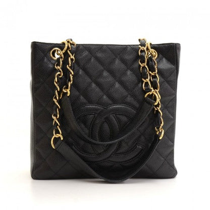 CHANEL CAVIAR QUILTED LEATHER PETIT SHOPPING TOTE BAG PST