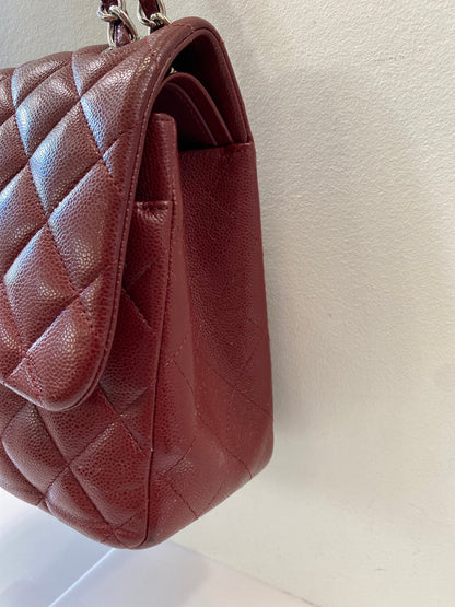 CHANEL CLASSIC CAVIAR QUILTED JUMBO DOUBLE FLAP BAG