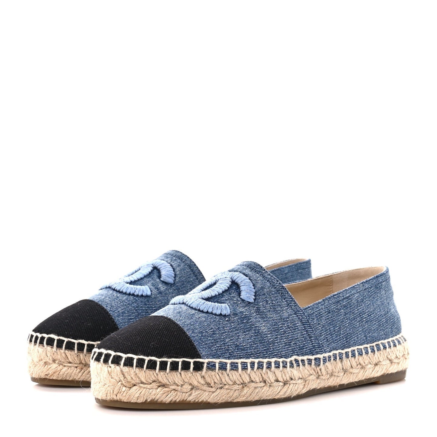 CHANEL CC DENIM ESPADRILLES