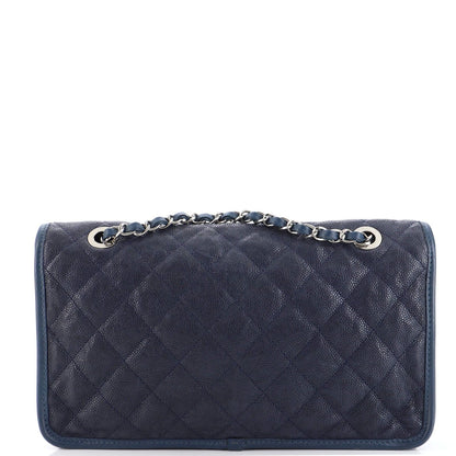 CHANEL FRENCH RIVIERA QUILTED CAVIAR MEDIUM FLAP BAG