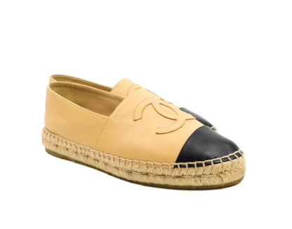 CHANEL CC LAMBSKIN ESPADRILLES