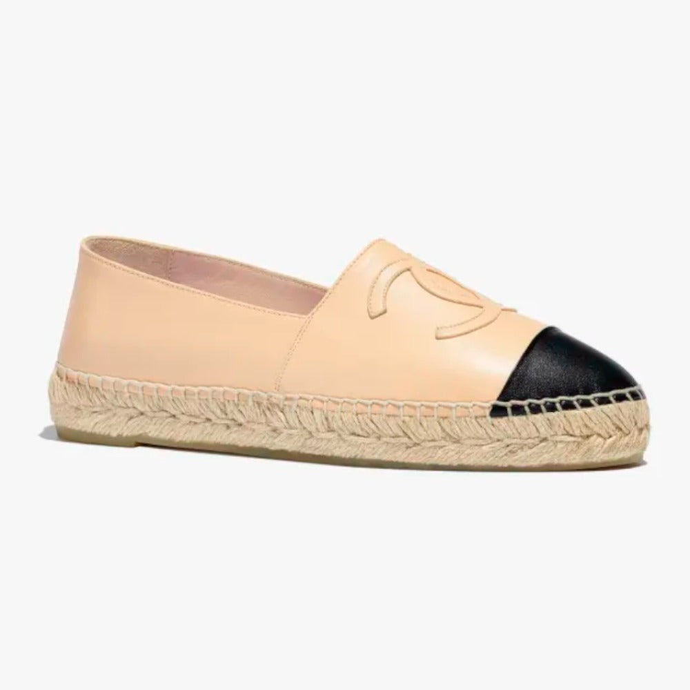 CHANEL CC LAMBSKIN ESPADRILLES