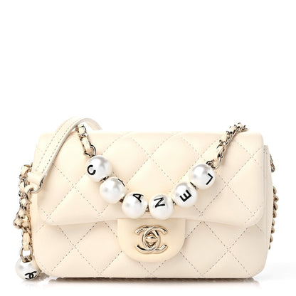 CHANEL QUILTED LAMBSKIN MY PRECIOUS MINI FLAP BAG