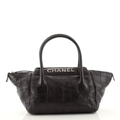 CHANEL LAX QUILTED LEATHER CHOCOLATE BAR HANDBAG