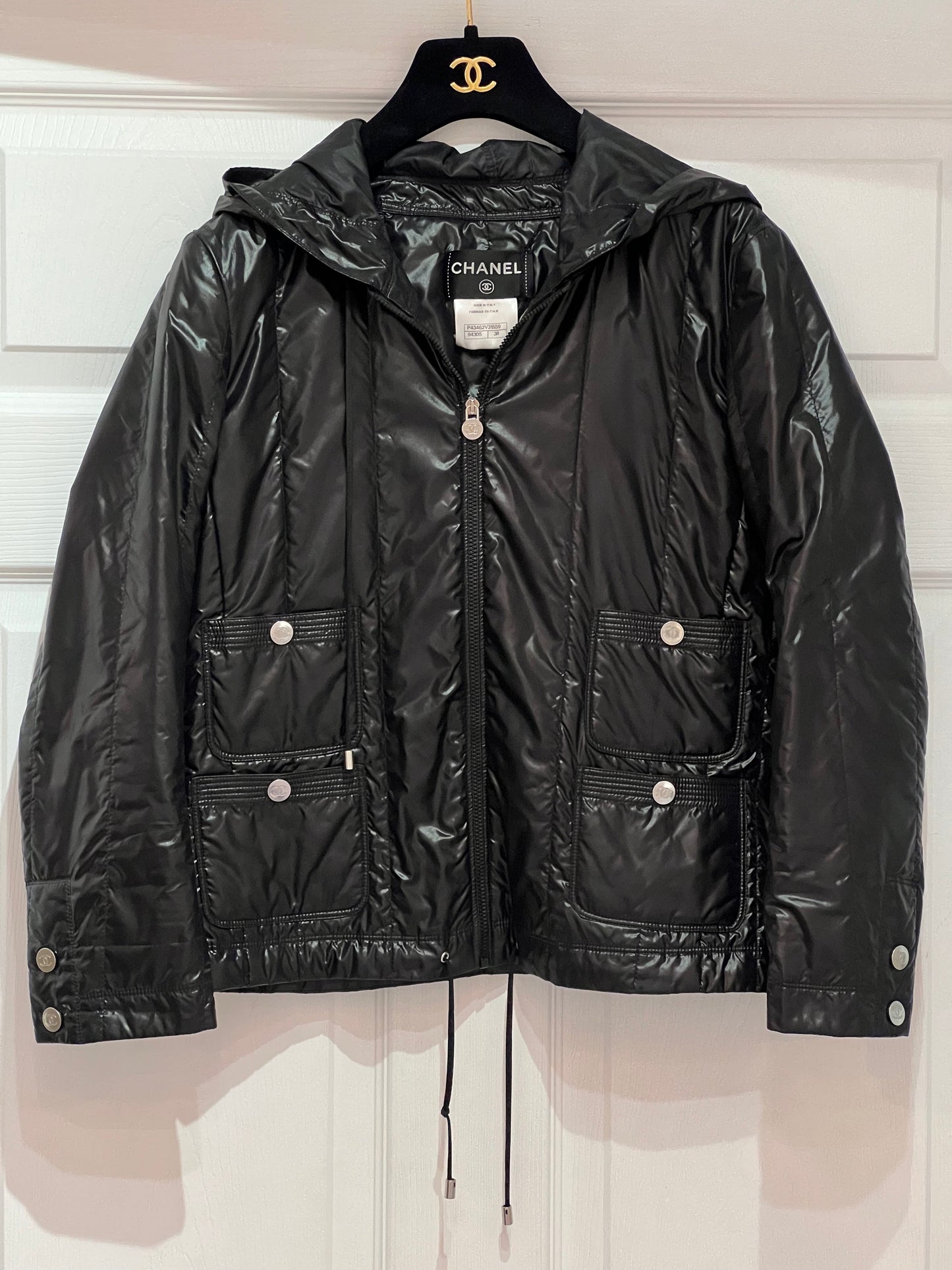CHANEL HOODED NYLON JACKET