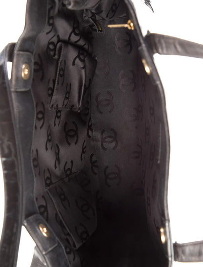 CHANEL PATENT LEATHER TRIPLE CC TOTE BAG