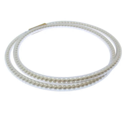 CHANEL PEARL GOLD-TONE MAGNETIC CLOSURE CHOKER NECKLACE