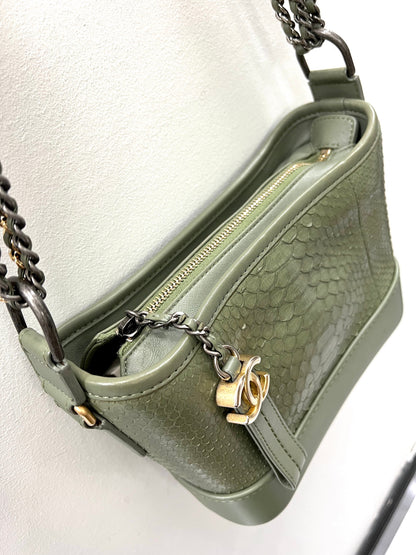 CHANEL CC PYTHON GABRIELLE HOBO BAG