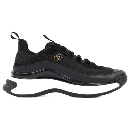 CHANEL QUILTED CC TRAINER SNEAKERS