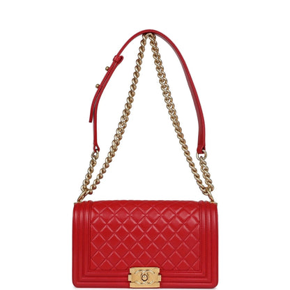 CHANEL QUILTED LAMBSKIN MEDIUM BOY FLAP BAG