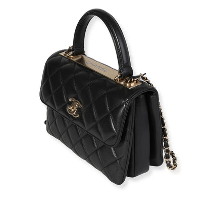CHANEL QUILTED LAMBSKIN MEDIUM TRENDY CC HANDLE FLAP BAG