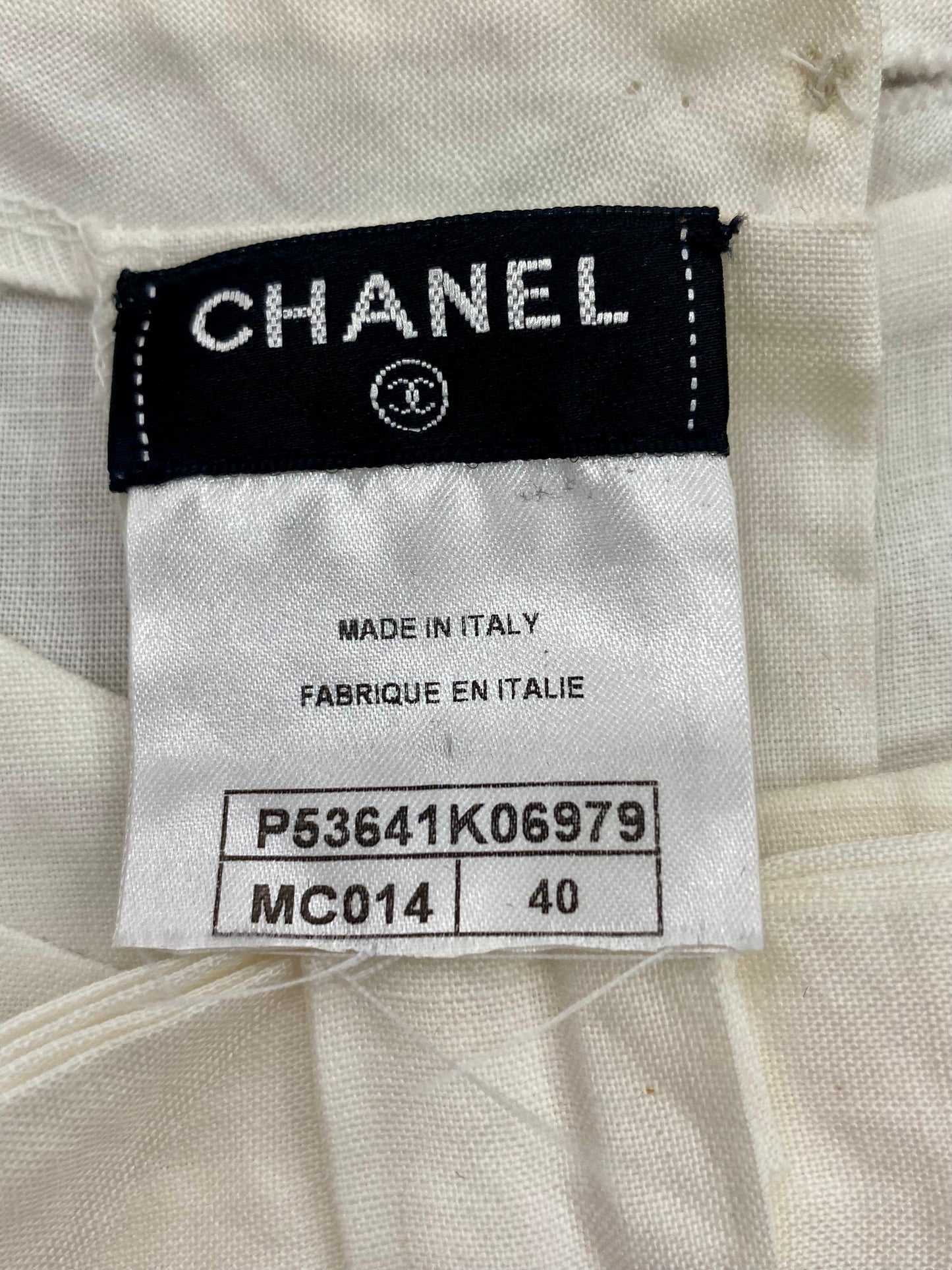 CHANEL NO. 5 CRYSTAL SLEEVELESS BLOUSE