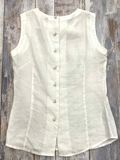 CHANEL NO. 5 CRYSTAL SLEEVELESS BLOUSE