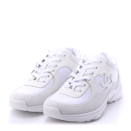 CHANEL SUEDE CALFSKIN LEATHER CC SNEAKERS
