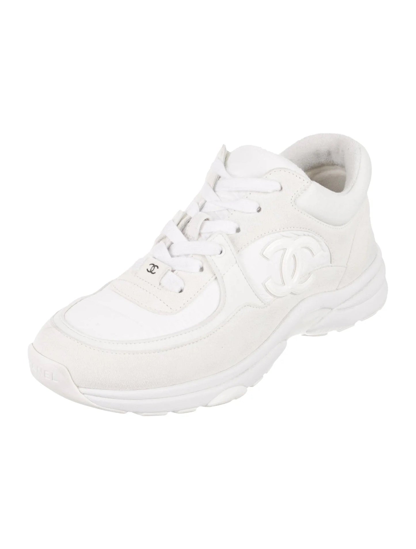 CHANEL SUEDE CALFSKIN CC SNEAKERS