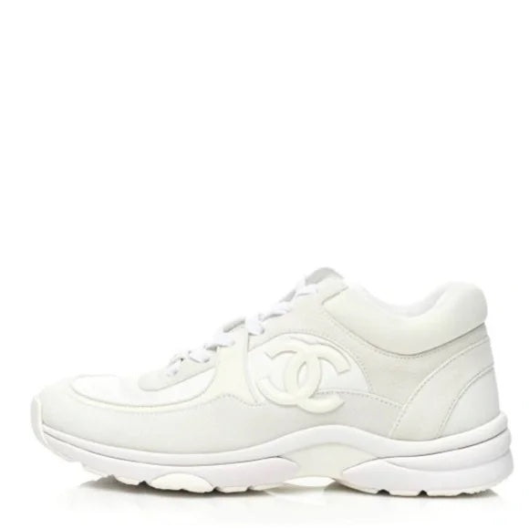 CHANEL SUEDE CALFSKIN CC SNEAKERS