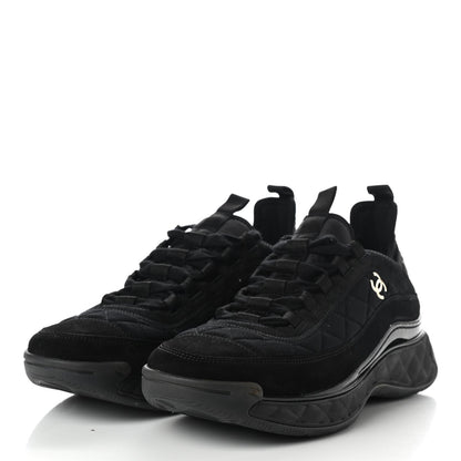 CHANEL CC SUEDE CALFSKIN MIXED MEDIA SNEAKERS