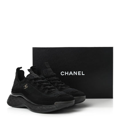 CHANEL CC SUEDE CALFSKIN MIXED MEDIA SNEAKERS