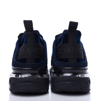 CHANEL SUEDE CALFSKIN VELVET GROSGRAIN CC SNEAKERS