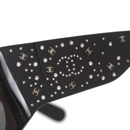 CHANEL SWAROVSKI CRYSTAL CC LOGO SUNGLASSES