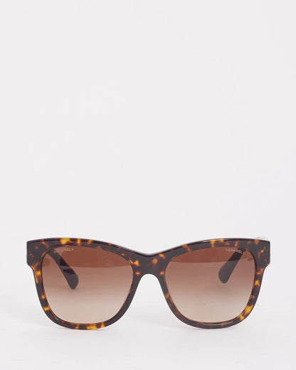CHANEL TORTOISE ACETATE BUTTERFLY SUNGLASSES