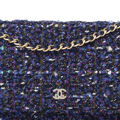 CHANEL TWEED CHARMS WALLET ON CHAIN