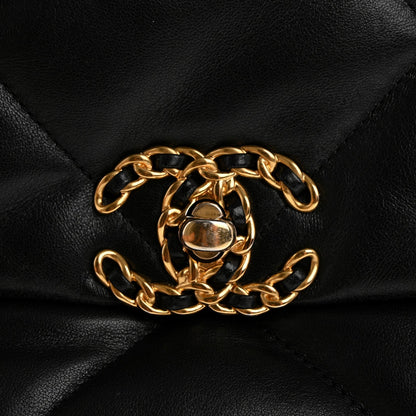 CHANEL QUILTED LAMBSKIN MEDIUM CHANEL 19 FLAP BAG