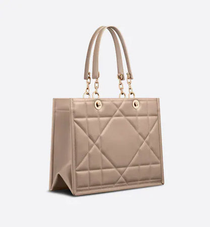 CHRISTIAN DIOR MEDIUM DIOR CALFSKIN LEATHER ESSENTIAL TOTE BAG