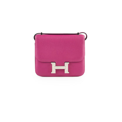 Hermes Constance 18 Rose Pourpre C Stamp