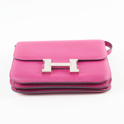 Hermes Constance 18 Rose Pourpre C Stamp
