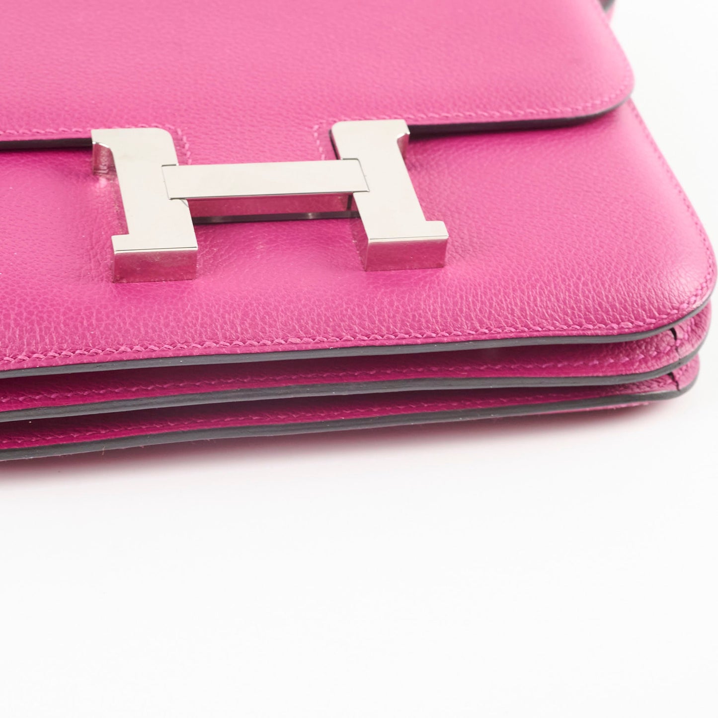 Hermes Constance 18 Rose Pourpre C Stamp