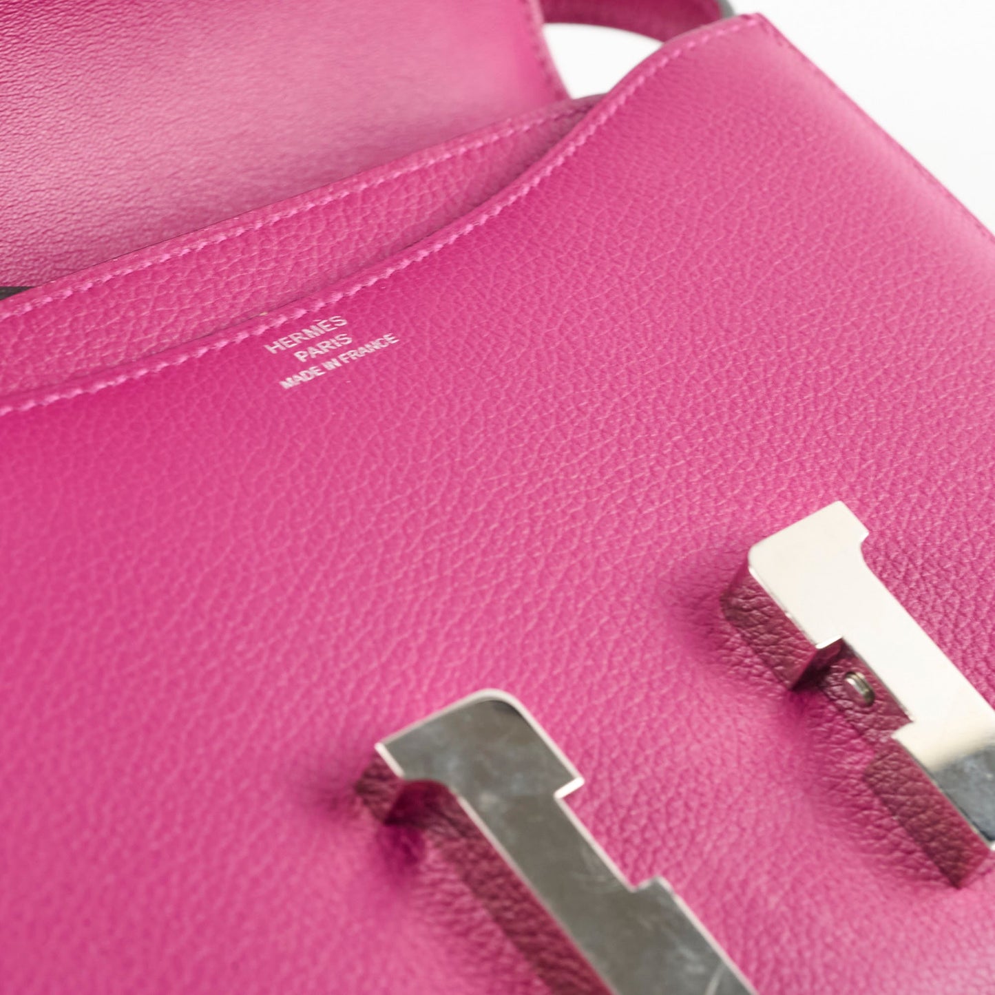 Hermes Constance 18 Rose Pourpre C Stamp