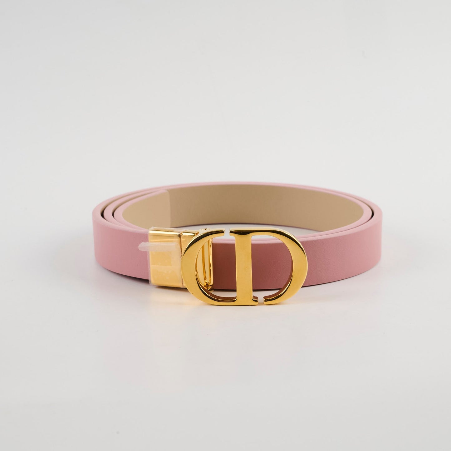 Christian Dior Women 30 Montaigne Belt Reversible Pink Beige Size 75