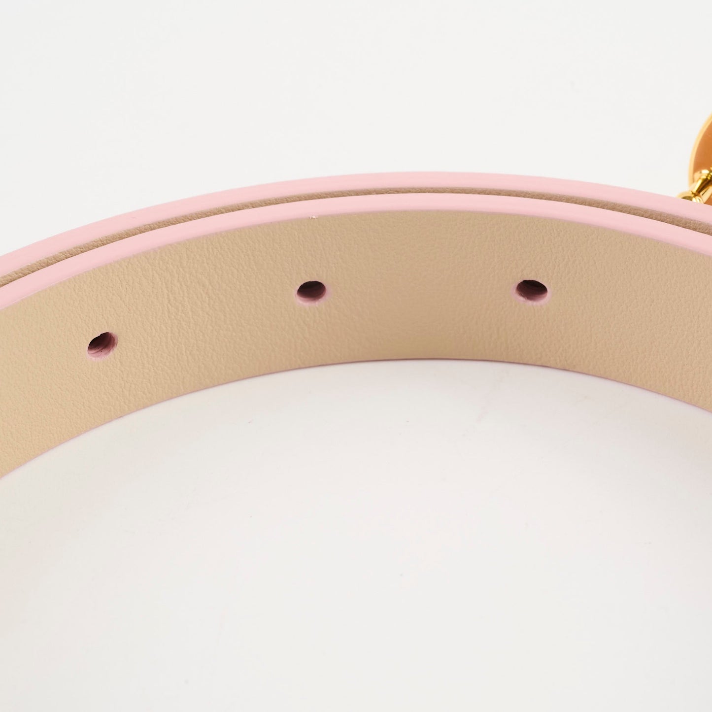 Christian Dior Women 30 Montaigne Belt Reversible Pink Beige Size 75