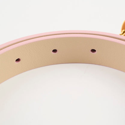 Christian Dior Women 30 Montaigne Belt Reversible Pink Beige Size 75