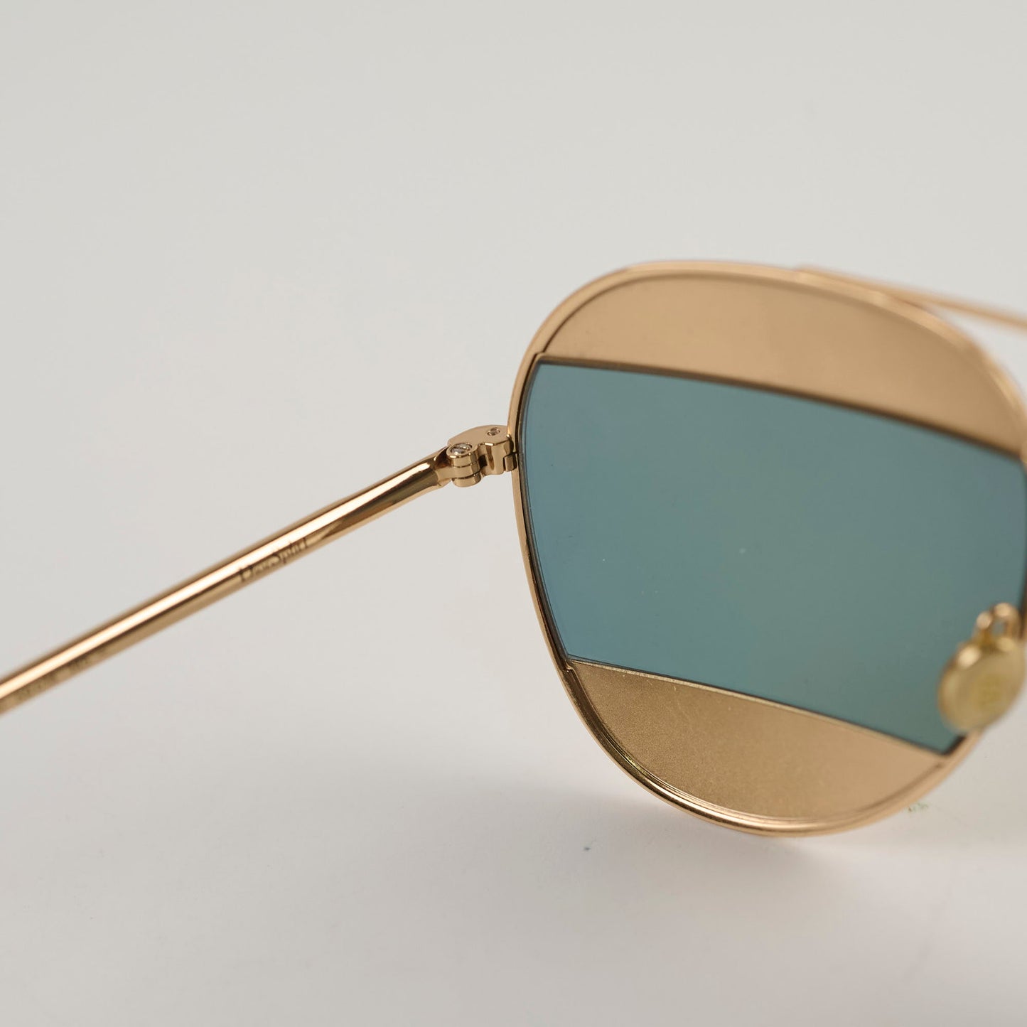 Christian Dior Split Aviator Sunnies Gold/Pink