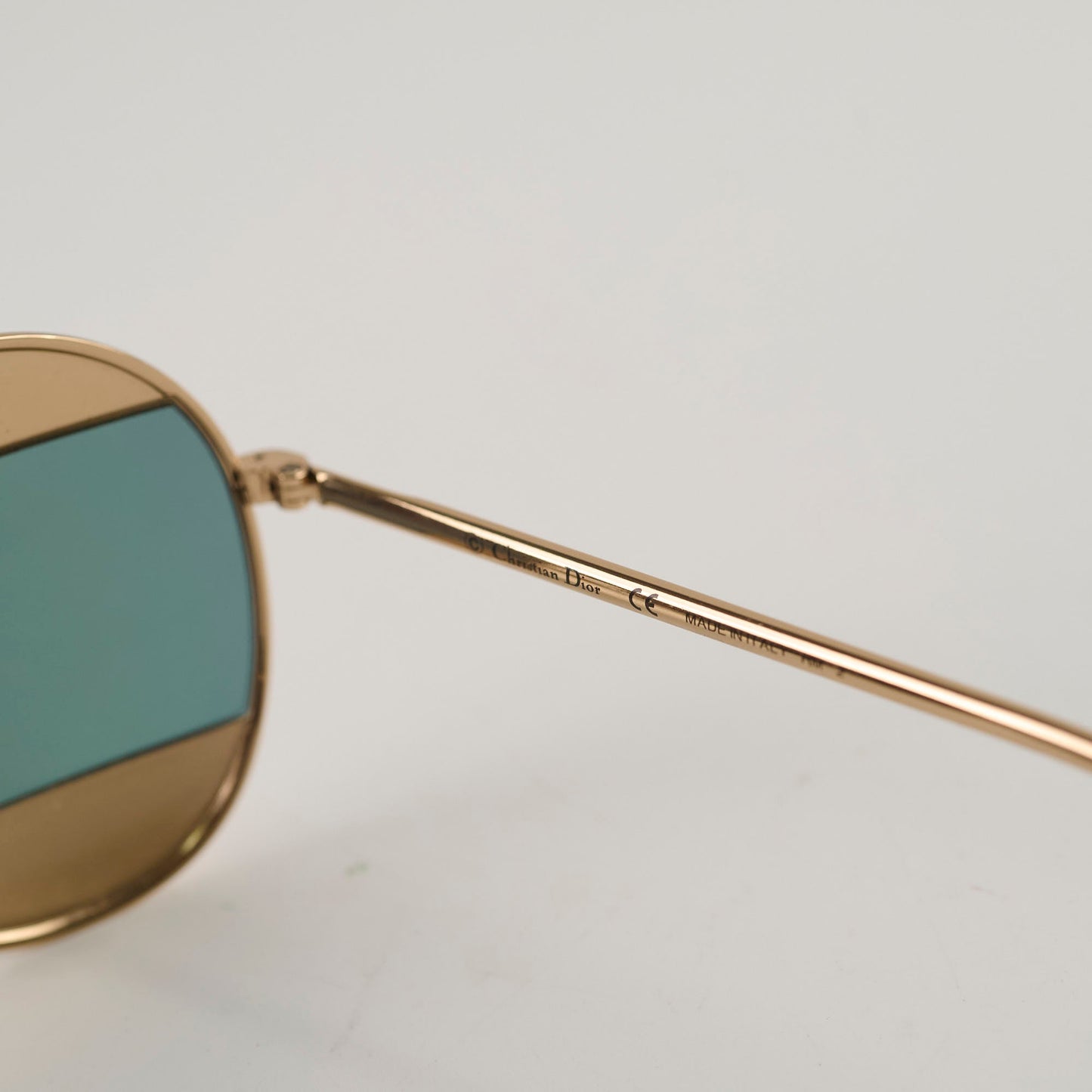 Christian Dior Split Aviator Sunnies Gold/Pink