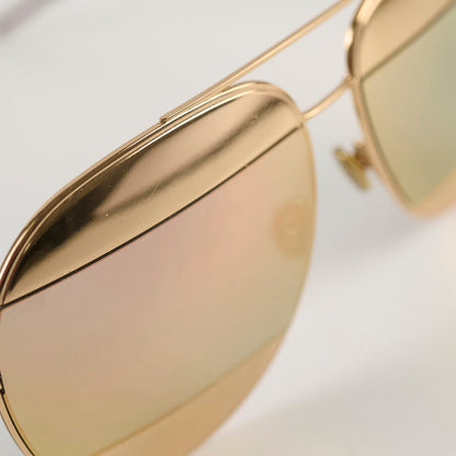 Christian Dior Split Aviator Sunnies Gold/Pink