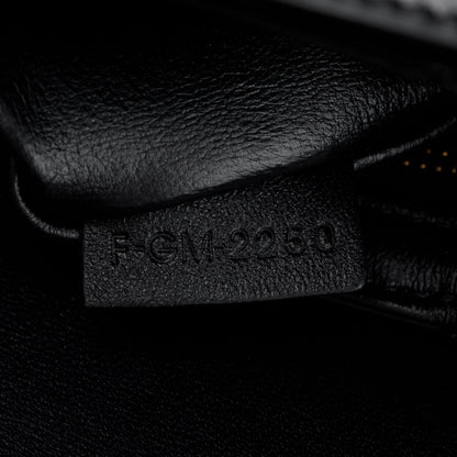 Celine 2020 Black Shiny Calfskin Leather Teen Triomphe Shoulder Bag