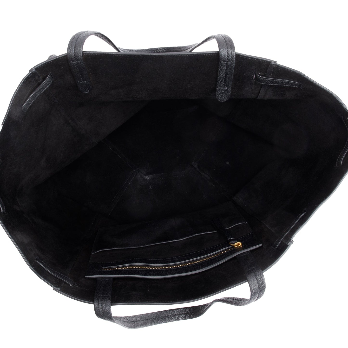 Celine 2020 Black Soft Grained Calfskin Medium Cabas Phantom Tote