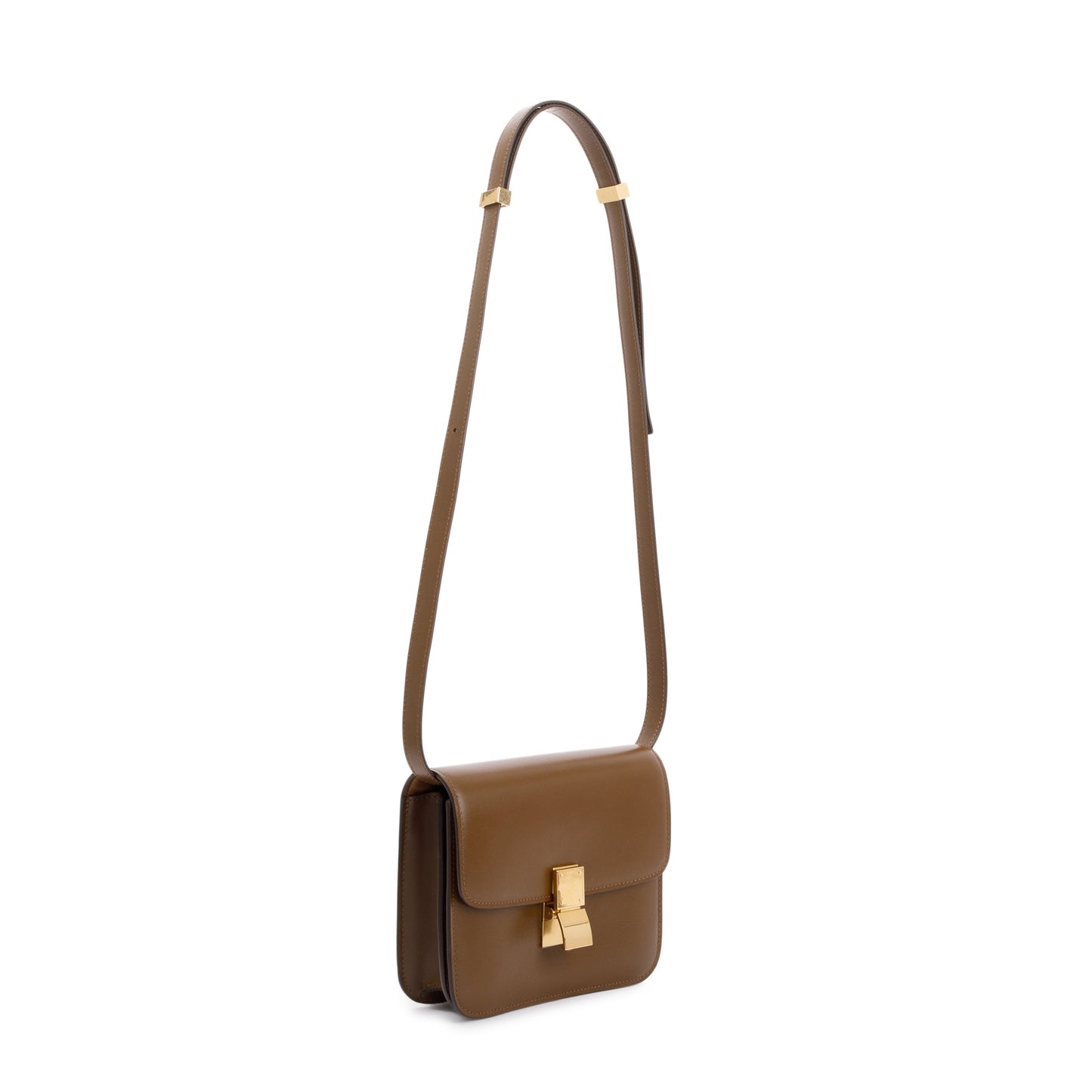 Celine 2020 Camel Smooth Calfskin Small Classic Box Flap Bag