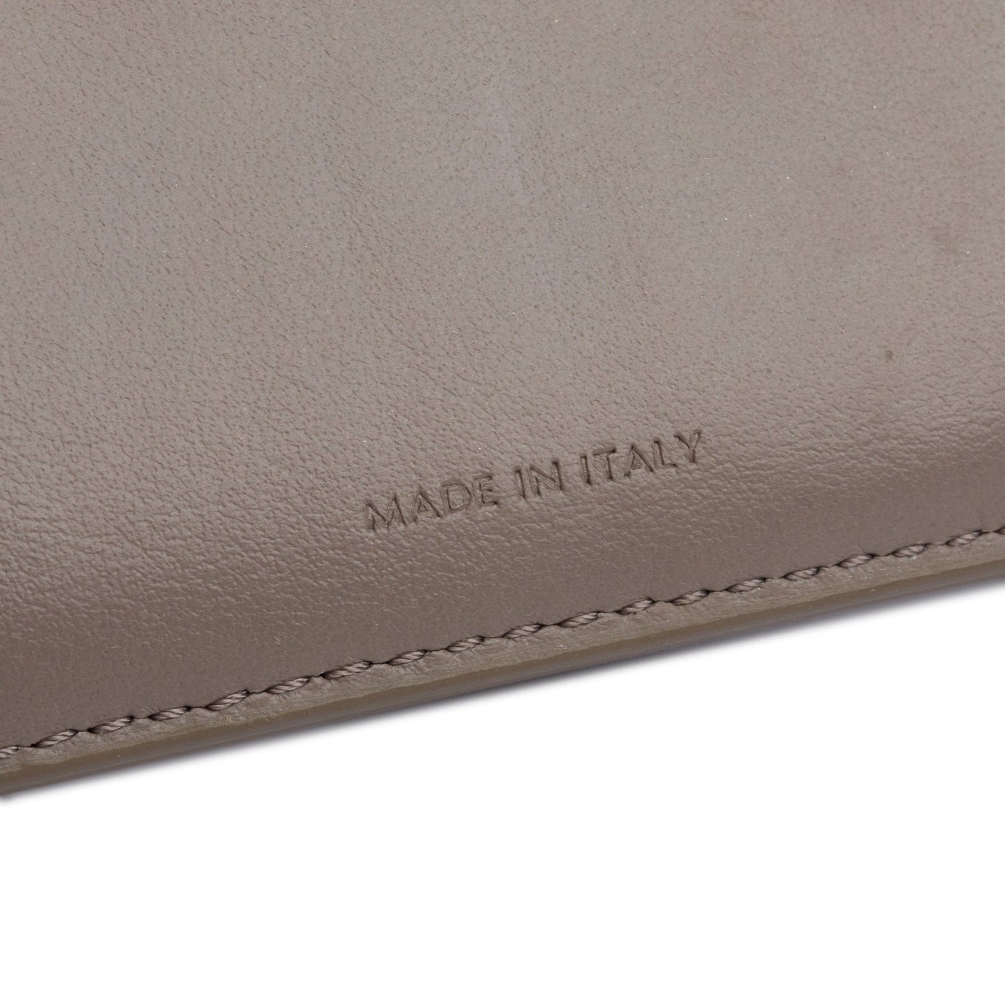 Celine 2020 Grey/Blue Bicolor Calfskin Leather Medium Strap Wallet