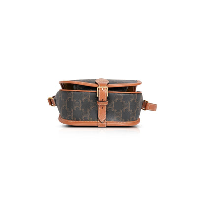Celine 2020 Triomphe Canvas Folco Crossbody Bag