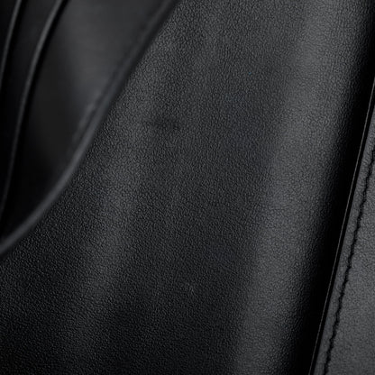 Celine 2021 Black Grained Calfskin Leather Large Strap Wallet