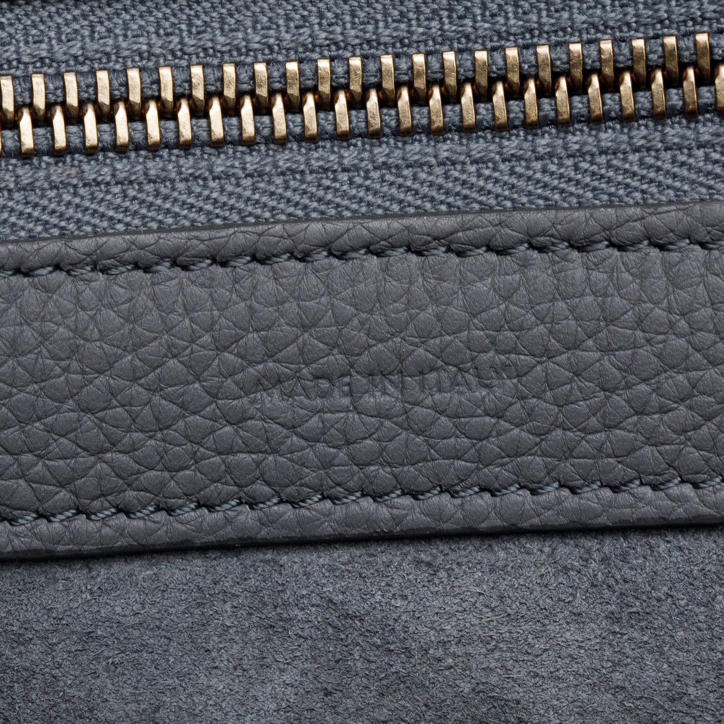Celine 2021 Grey Calfskin Leather Micro Luggage Tote