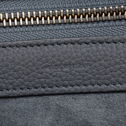 Celine 2021 Grey Calfskin Leather Micro Luggage Tote