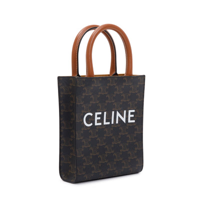 Celine 2021 Triomphe Canvas Mini Vertical Cabas Tote