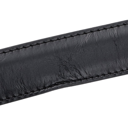 Celine 2022 Black Taurillon Leather Medium Triomphe Belt, Size 70