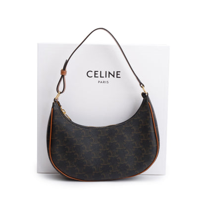 Celine 2022 Brown Triomphe Canvas Ava Shoulder Bag